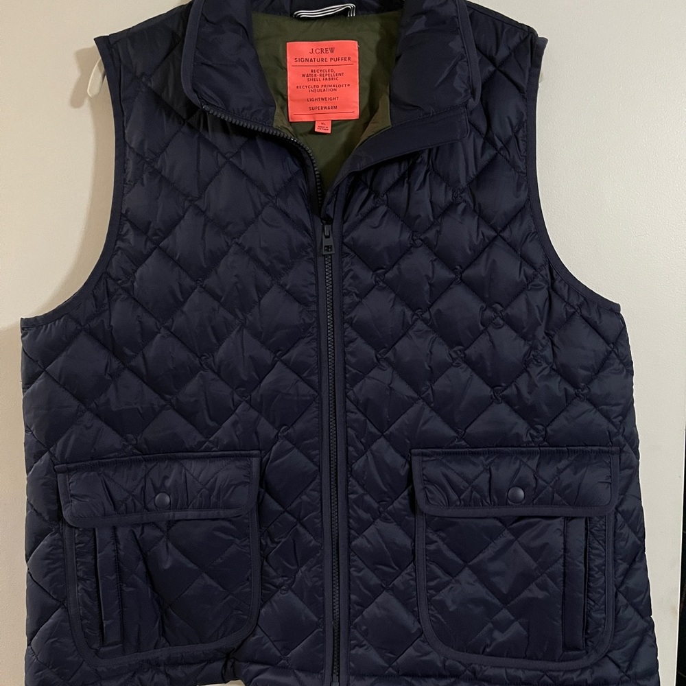J. Crew Quilted Liner Vest with Prima Loft NWOT